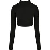 Womens Organic Long Sleeve Turtleneck - Black