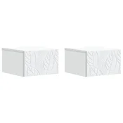 Stolna montirana na zid 2 pcs Bijela 34,5 x 33 x 20 cm