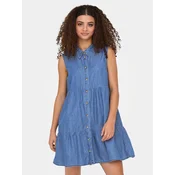 ONLY Dolga srajca ONLBea  moder denim