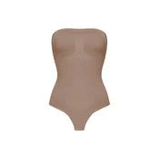 cfab Oblikovanje postave Trägerloser Bodysuit Sculpting Shapewear mit String karamel