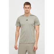 Kratka majica za vadbo adidas Performance D4T zelena barva