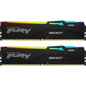 Memorija KINGSTON 64GB(2x32GB)/DIMM/DDR5/6000MHz/CL36/FURY Beast RGB EXPO/crna
