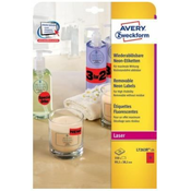 AVERY ZWECKFORM etikete L7263R-25, 99.1 x 38.1 mm, 350 kom, Stick&Lift, neon rdeče