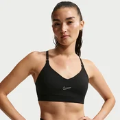 Nike Indy Womens Light-Support Padded Adjustable Sports Bra - Black