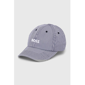 Pamučna kapa BOSS boja: tamno plava, s uzorkom, 50513203