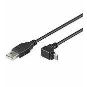 Kabel micro USB 2.0, A-B, 90°, 3 m