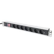 Digitus 19 PDU, 1U, aluminij, SCHUKO -> 7x CEE 7/4, stikalo