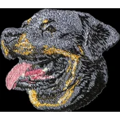 shumee Rotvajler - našitek v obliki psa, vezen našitek, edinstven okras za nahrbtnik znamke Art-Dog