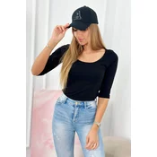 Kesi Round neckline blouse black