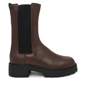 Gležnjarji Chelsea Calvin Klein Chunky Mid Chelsea Boot Lth YW0YW01909 Temno rjava