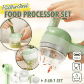 Netscroll 5-delni kuhinjski set za sekljanje, rezanje, lupljenje in čiščenje, FoodProcessor