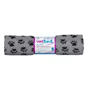 VetBed proti drsenju / Drybed sive šapke 75 x 50 cm DELUXE, dlaka 30 mm