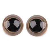 Velika očesa s ključavnico O45 mm - temno bež (2 kompleta)