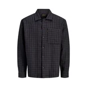 JACK & JONES Srajca Blucaleb siva/črna