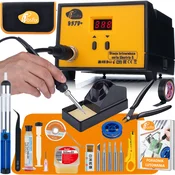 Rosfix 937D+ Spajkalna Postaja ProKit – 60W, LCD 200–480°C, ESD Safe | 6 Grotov, Organizer 265x140x50 mm, (5000356476)