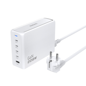 GaN Dudao A228EU charger with 1 USB-A port and 4 USB-C ports - white