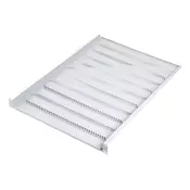 1U fixed shelf 19, depth 650 mm, load capacity 25 kg, mounting at 4 points, screws and bracket included, grey (RAL 7035)