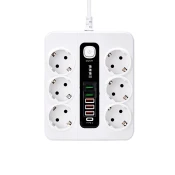 INF EU Type-C 6-smerni razdelilnik s 5 vrati USB White, (21541759)