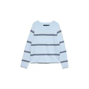 VERO MODA Pulover modra / svetlo modra / svetlo siva
