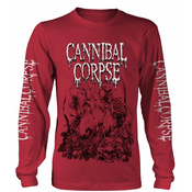 Cannibal Corpse Pile Of Skulls 2018 Red Long Sleeve Shirt XL