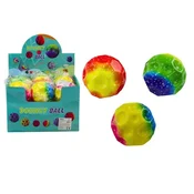 slomart LEAN TOYS svetleča žogica za stiskanje s udrtinami, 9,5 cm