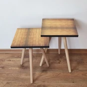 Hanah Home Set klub stocica 2Shp331, 2 komada, Boje hrasta