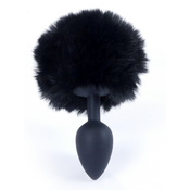 Bunny Tail Analna kupa, 6.5 cm, Crna