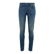 Blue slim jeans with only & sons loom effect