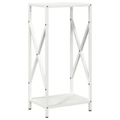 Vidaxl Stojalo za drva White 34x25x70 cm Hladno valjano jeklo
