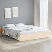 Okvir za krevet od masivnog drva 150 x 200 cm veliki bracni