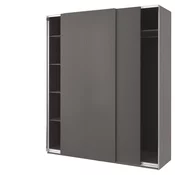 PAX / HASVIK Garderober, tamnosiva/tamnosiva, 200x66x236 cm