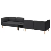 LILLEHEM Modul. sofa 4-sed s pom. stocicem, Gunnared tamnosiva/drvo