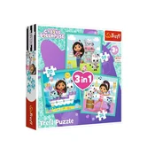 Puzzle Gabby s hišico 3in1, Gabby Activities Trefl 34871