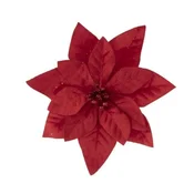 Rayher. Žametni cvet božične zvezde, 16cm, rdeč