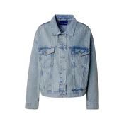 HUGO Prehodna jakna Lou moder denim/bela
