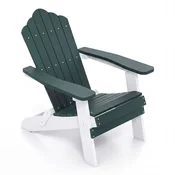 Costway Zložljiv stol Adirondack 88x77x95 cm zelen