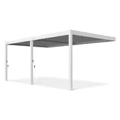 Bioklimatska pergola Antares — Stenska/3.6 x 6/Bela/Ročni