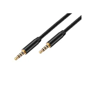 AVIZAR 3,5-milimetrski zvočni kabel s pozlačenimi pletenimi najlonskimi konektorji 5 m, Črna, (5000191894)