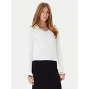 PINKO Pulover Linosa 105418 A2PS Bela Regular Fit
