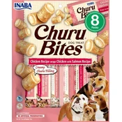 Inaba Churu Bites pasji prigrizek piščanec, losos 8x 12g