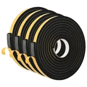 Vidaxl Samolepilni pena trak 4 szt. Črna 15mm x 5m CR pena