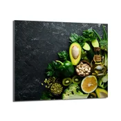 shumee Steklena zaščita za kuhalno ploščo 60x52 Avokado