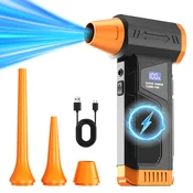 INF Ročni prenosni zračni puhalnik z LED zaslonom in nastavljivo hitrostjo vetra Orange, (5000158210)