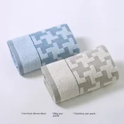 King Shore Set peškira, 34x72cm, 2 komada, Plavo-sivi