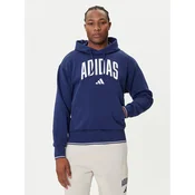 Pulover adidas Collegiate moški, mornarsko modra barva, s kapuco, KC3874