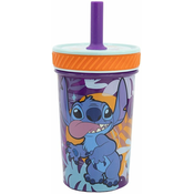 Stor caša sa silikonskom slamcicom 370 ml Stitch
