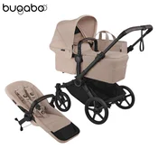 Bugaboo - Voziček Donkey 6 Mono, Black/Desert Taupe Melange-Desert Taupe Melange