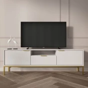 TV komoda AUSTIN 175 - bijela - zlatna
