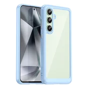 HURTEL Silikonski ovitek z gel okvirjem za Samsung Galaxy S24 FE Outer Space Case - moder