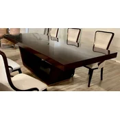 Casa Padrino luxury dining table brown/gold 300-400 x 110 x H. 78 cm - Extendable solid wood dining room table - Italian luxury dining room furniture - Luxury quality - Made in italy